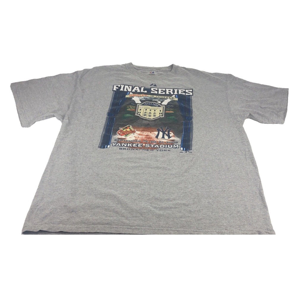 MLB Yankee Stadium Men's Shirt 2XL Final Series 2008 Orioles vs Yankees Baseball